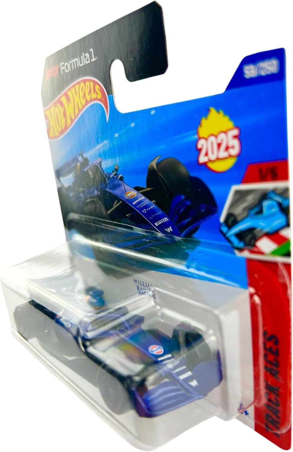 Hot Wheels Formula 1 Williams Racing Car, 2025 Track Aces Collection, 59/250, Die-Cast Model, Blue