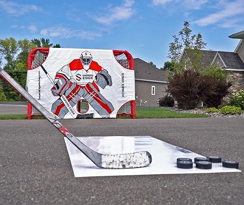 Miniatura 8 de Snipers Edge Hockey Ultimate Goalie Shooter Tutor – Fits Inside Goal, Durable Impact-Resistant Vinyl, Enhances Shooting Accuracy, Ideal for Training