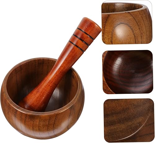 Miniatura 9 de DOITOOL 1 juego de triturador de ajo de madera de Galik