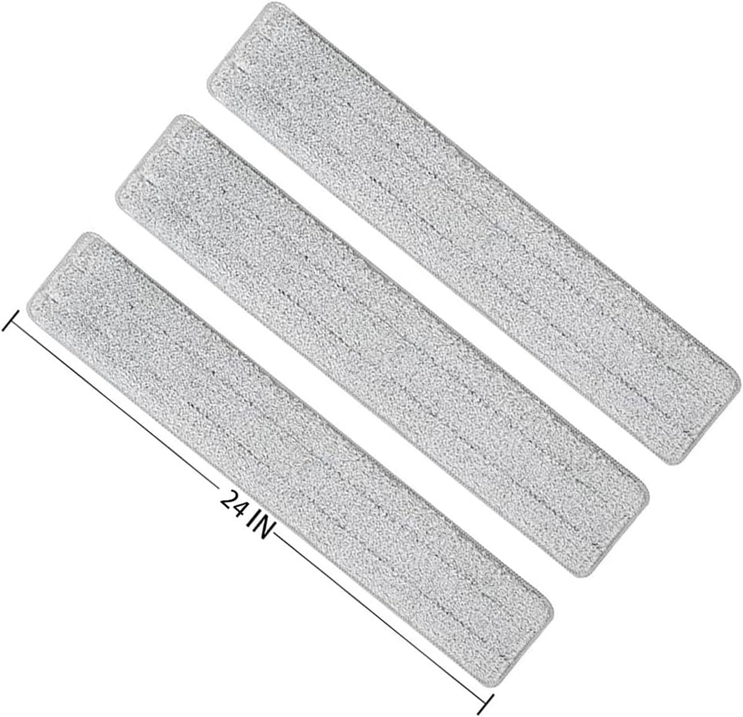 24 in Mop Pad Refills 5 Pack,Washable Microfiber Pads for Floor Cleaning image 3