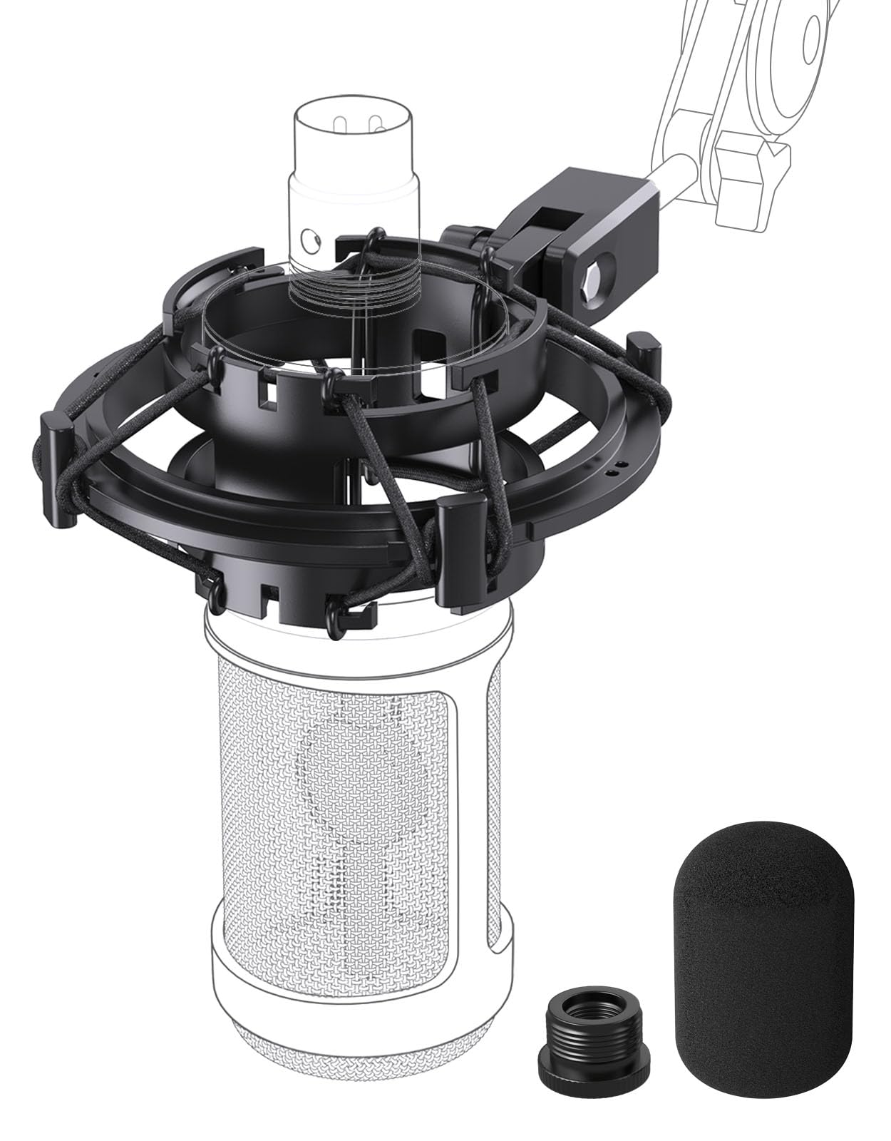 Amazon.co.jp: Audio Technica AT2020 マイクショックマウント ポップ