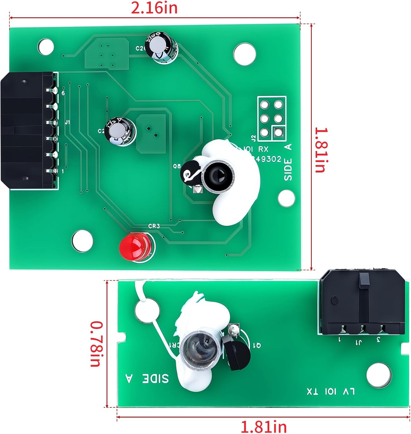 W10898445 Refrigerator Ice Level Control Receiver Replacement for W10518658 W10273549 W10260821 W10882532 AP6037913 PS11769410 Refrigerator
