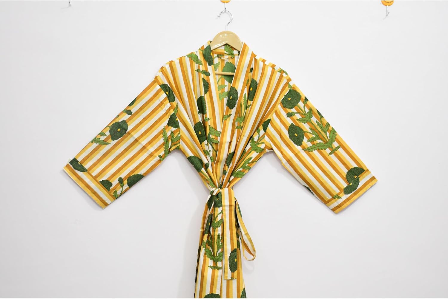 Hand block print Cotton Kimono bikini cover up,Indian Hand block print Cotton Bath Robe,Swim Wear,Nighrwere Dressing Gown
