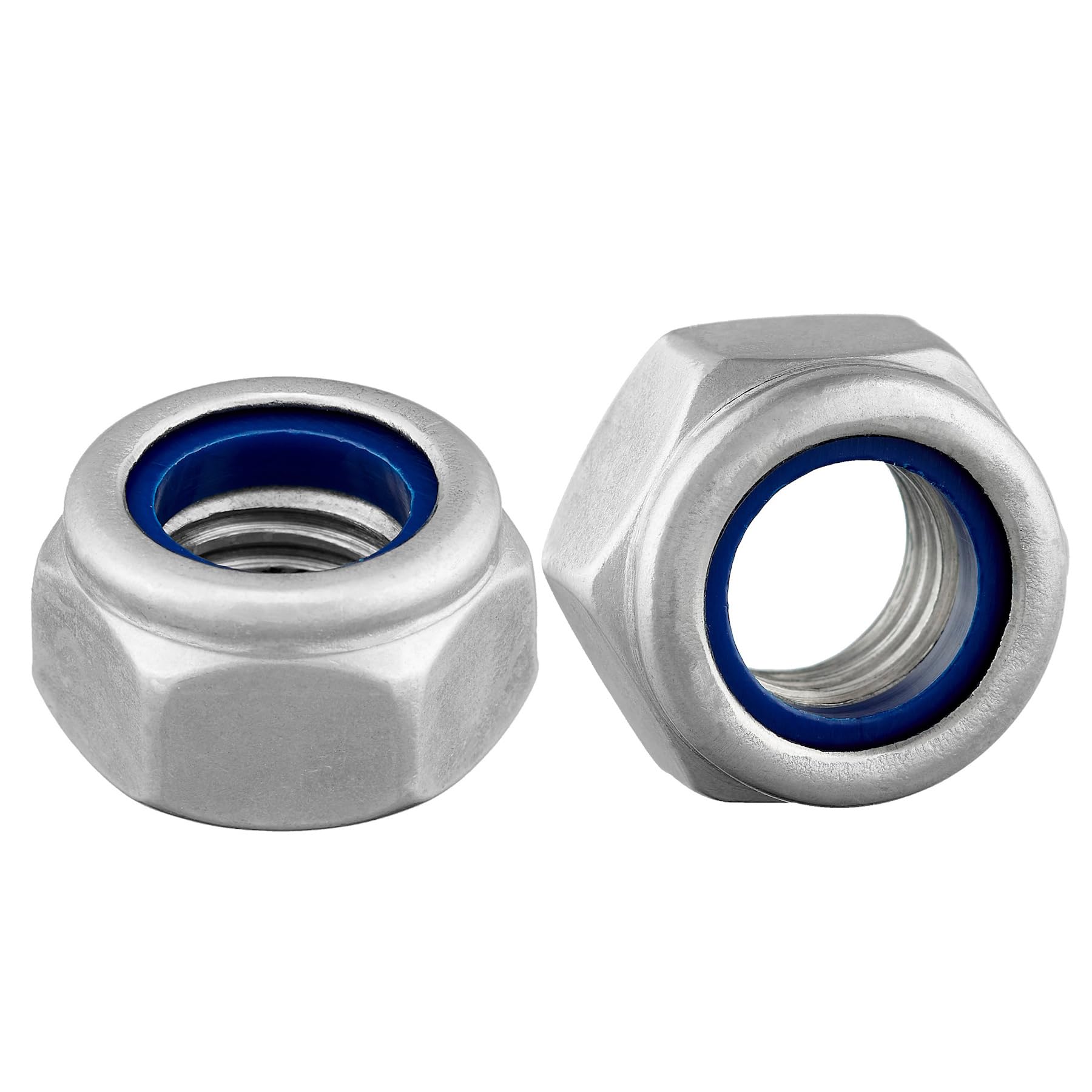100 Unidades Acero Inoxidable 304 Din 985 Inserto Nylon 100 Tuercas Autoblocantes M5 Acero Inoxidable 304 - Juego Completo Para Taller Y Proyectos Tuerca M5