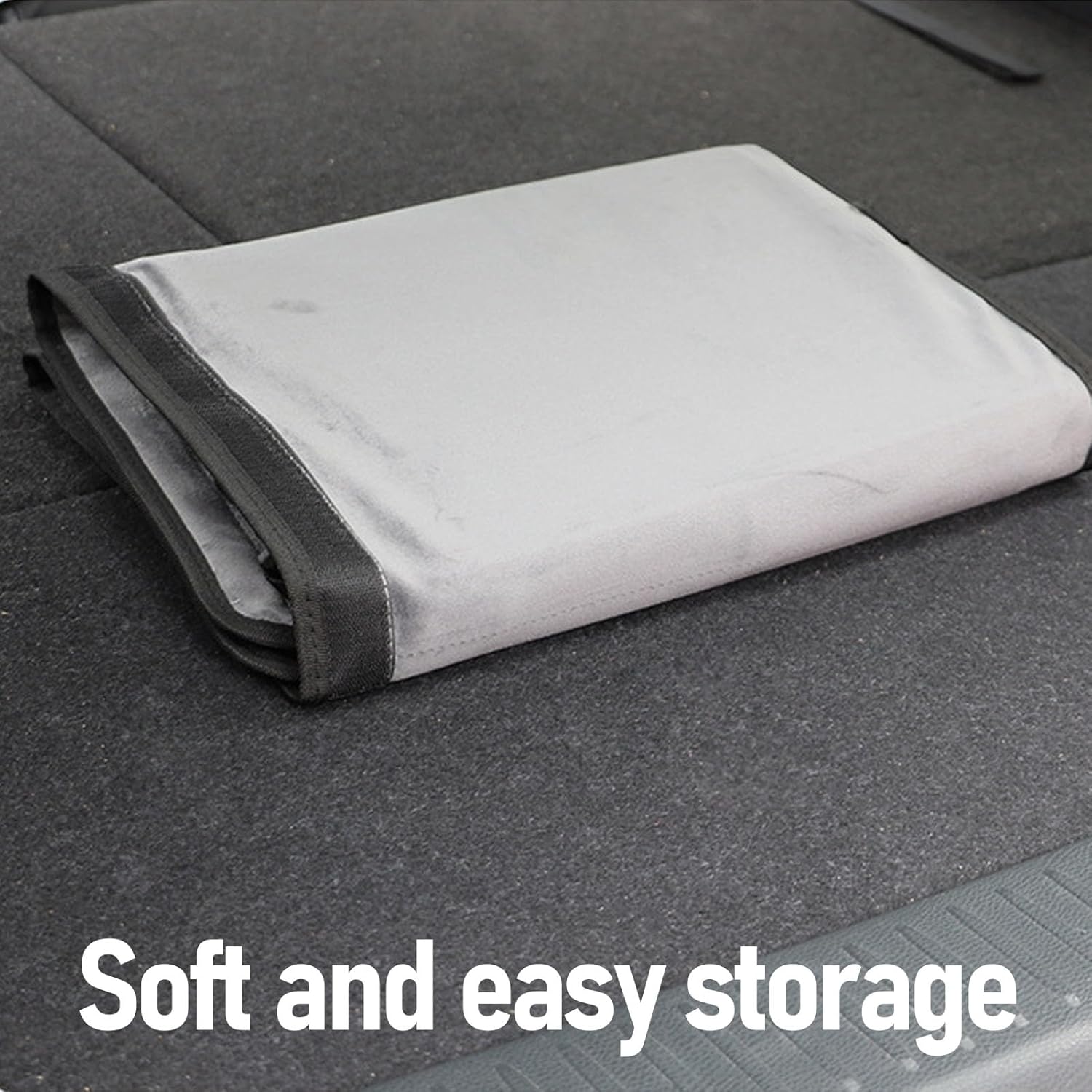 Foldable Car Bed Mattress Soft Portable Rear Fit for Seat Extension Plate for Vehicle SUV (Grey)