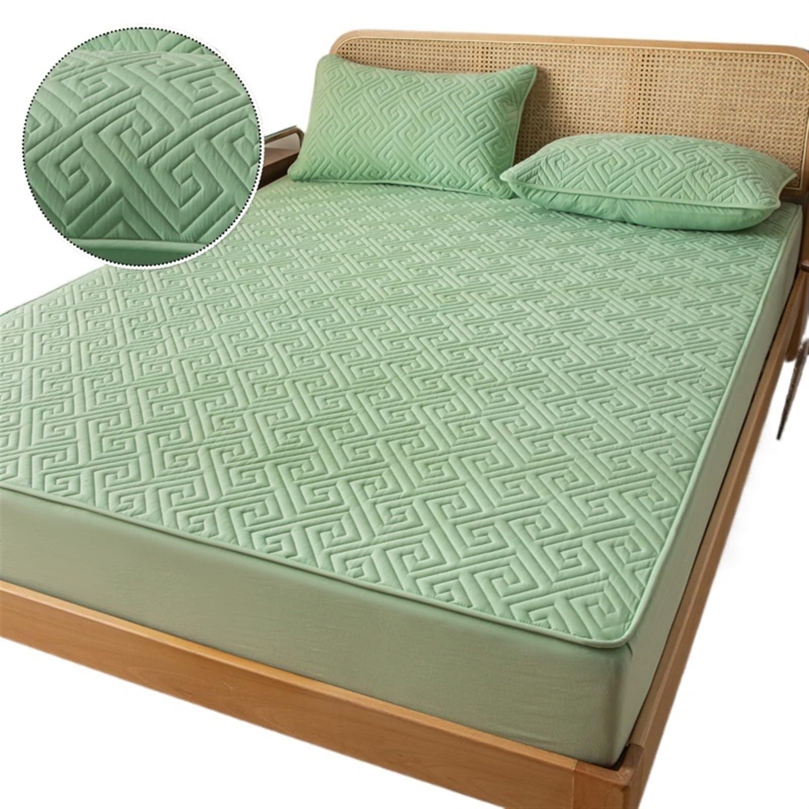 Housse de matelas imperméable et lavable en machine pour lit double 180x200cm