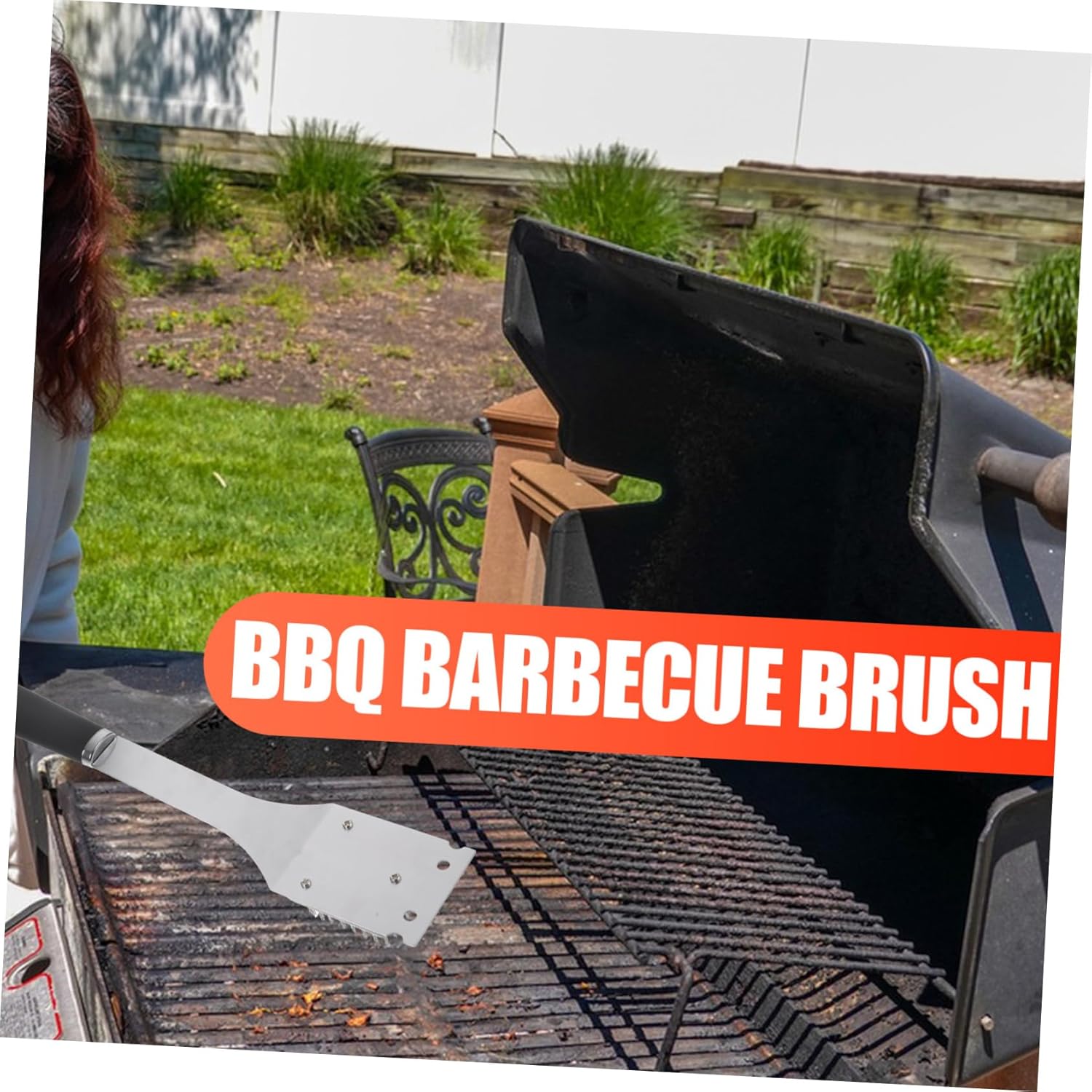 balacoo 4pcs Barbecue Grill Cleaning Brush BBQ Cleaning Tool for Grate Grill Maintenance Lightweight Design for Easy Storage Weekend Chefs