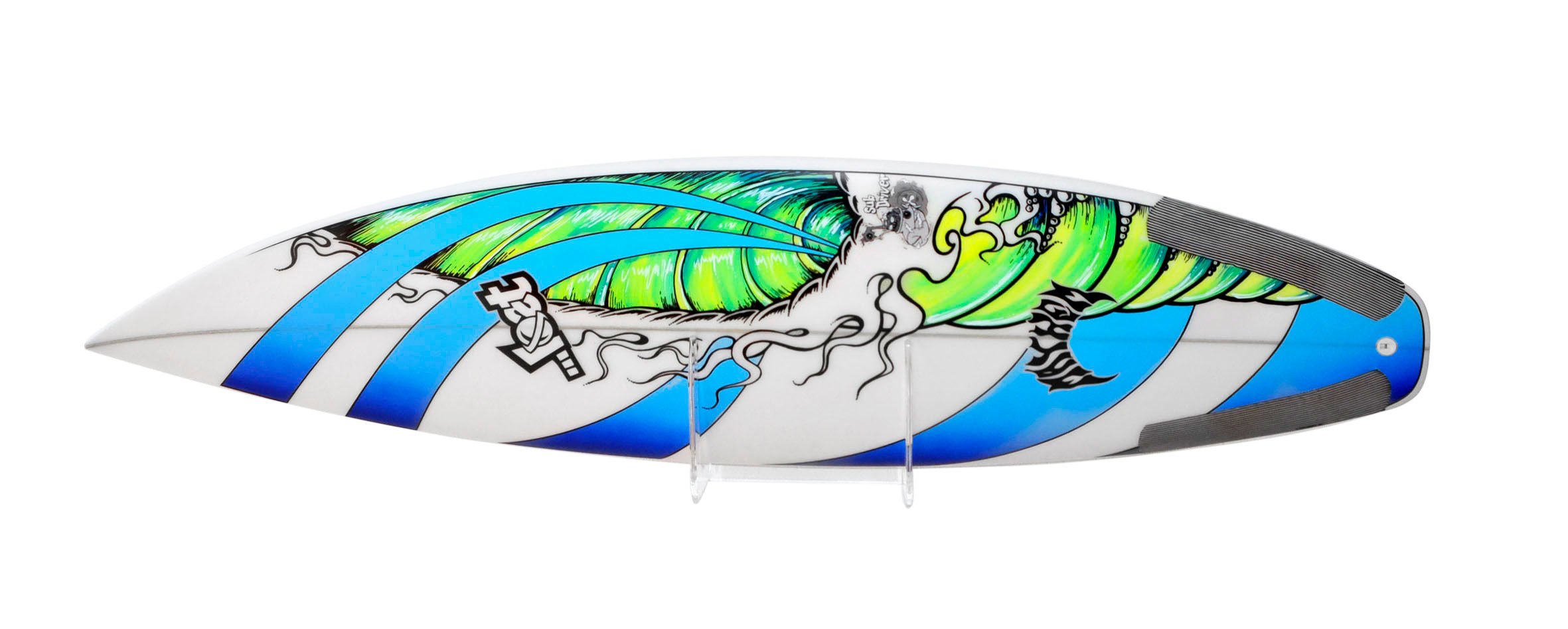WAVE Wand-halter Wand-halterung Regal für Wellenreiter Longboard Surfboard Surfbrett SHortboard, transparent