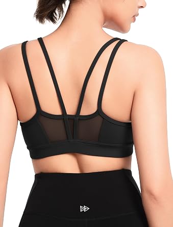 Yvette Sports Bra Lightweight Cloud Series for Women Mesh Splicing Style