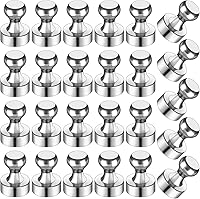 Vista 15 de Imanes para refrigerador, 20 unidades, imanes tipo chincheta de metal, dorados, ideales para pizarras blancas, oficinas, aulas o mapas