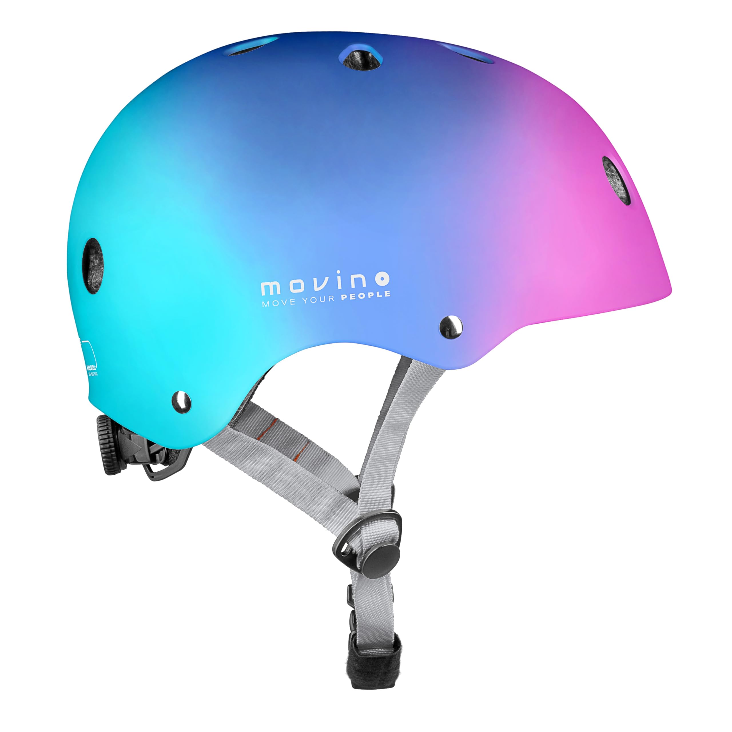 Movino Fahrradhelm Kinder und Jugendliche - Verstellbar - ABS+EPS und 11 Belüftungsöffnungen - Helm für Fahrrad, Inliner, Scooter und Skateboard - Element