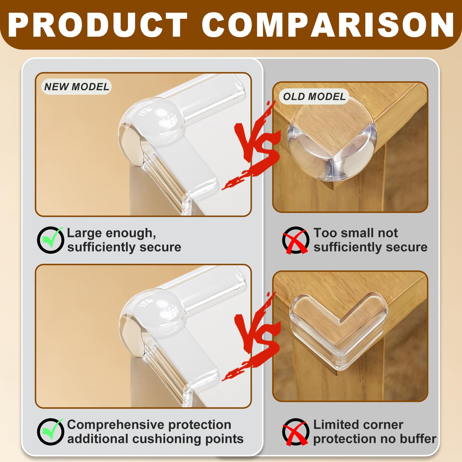 Baby Corner Protectors 12 Pack Transparent Silicone Air Cushion L-Shape Corner Protectors for Kids for Furniture Safety - Image 4
