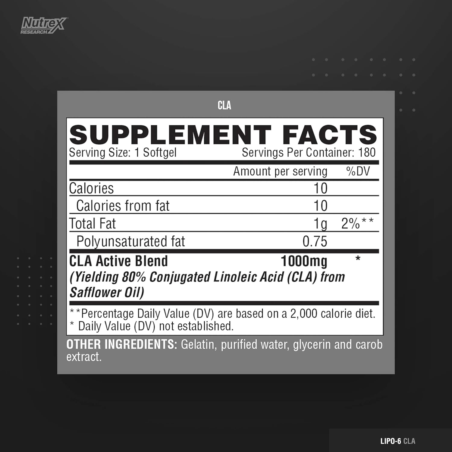 Nutrex Lipo 6 CLA, 180 Serving 2