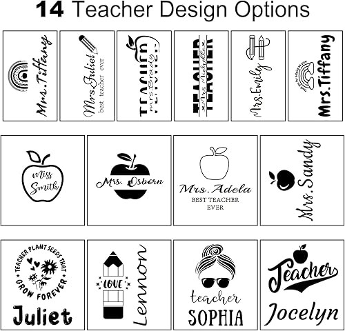 Miniatura 7 de Vaso personalizado para profesores con asa y nombres, 40 onzas, texto grabado, logotipo, tazas de viaje personalizadas de acero inoxidable con tapa,