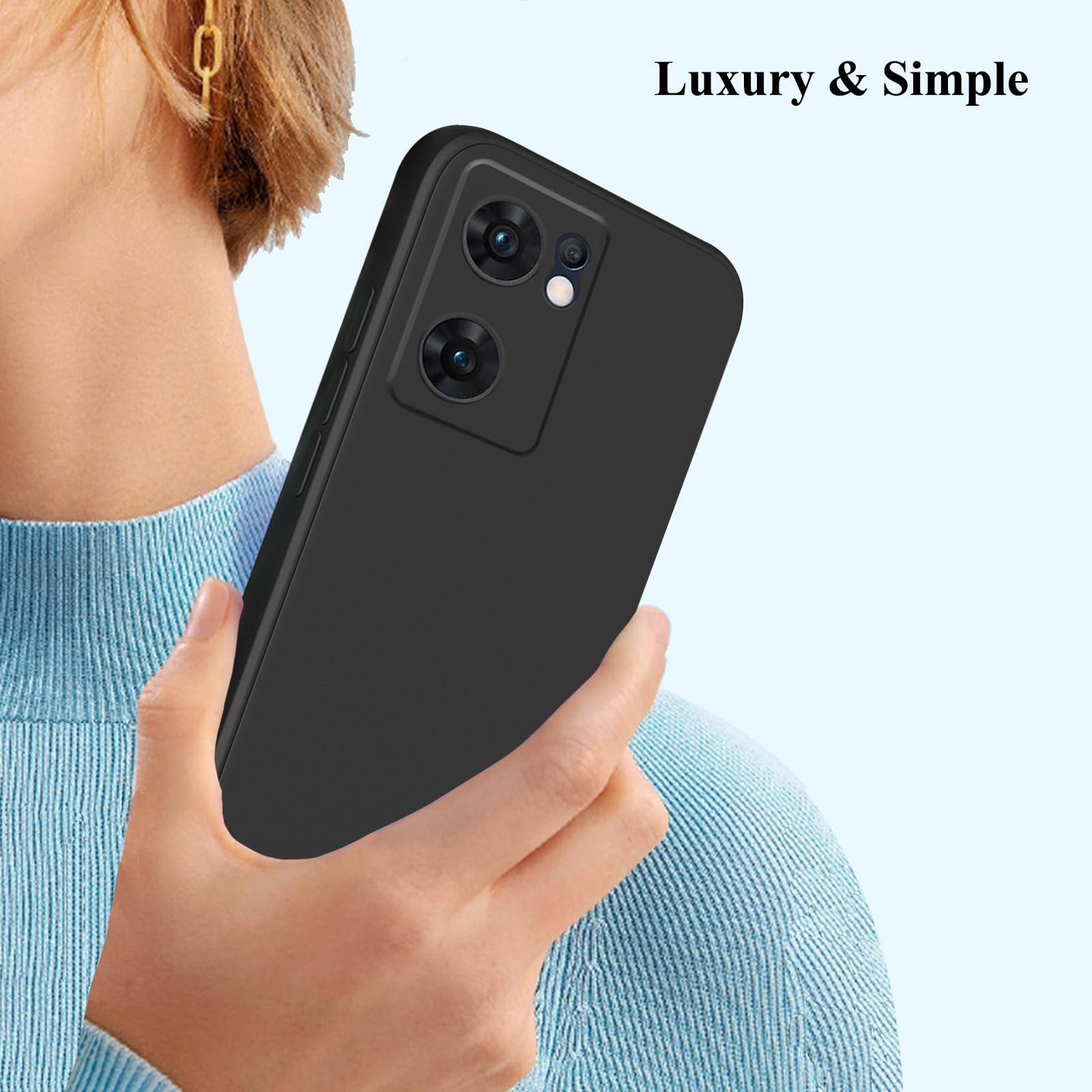 Custodia In Silicone Morbido Per OPPO Find X5 Pro – Sottile, Anti-impronta, Colore Nero, Estetica