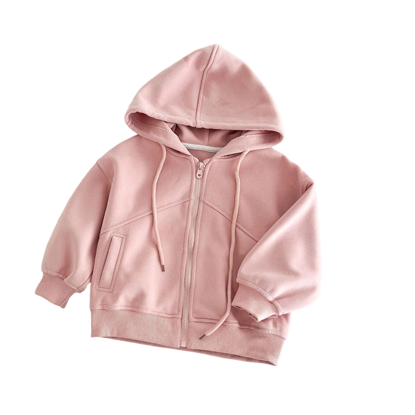 Veste légère unie décontractée type sweat à capuche zippé garçon tout-petits - 6