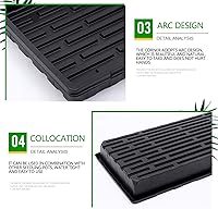 Vista 4 de Seed Starter Tray,2 Pack 21 x 11 x 2 Inch,Heavy Duty Plastic No Drain Holes Planting Trays for Seedlings,Microgreens Growing Trays,Seedling Tray for