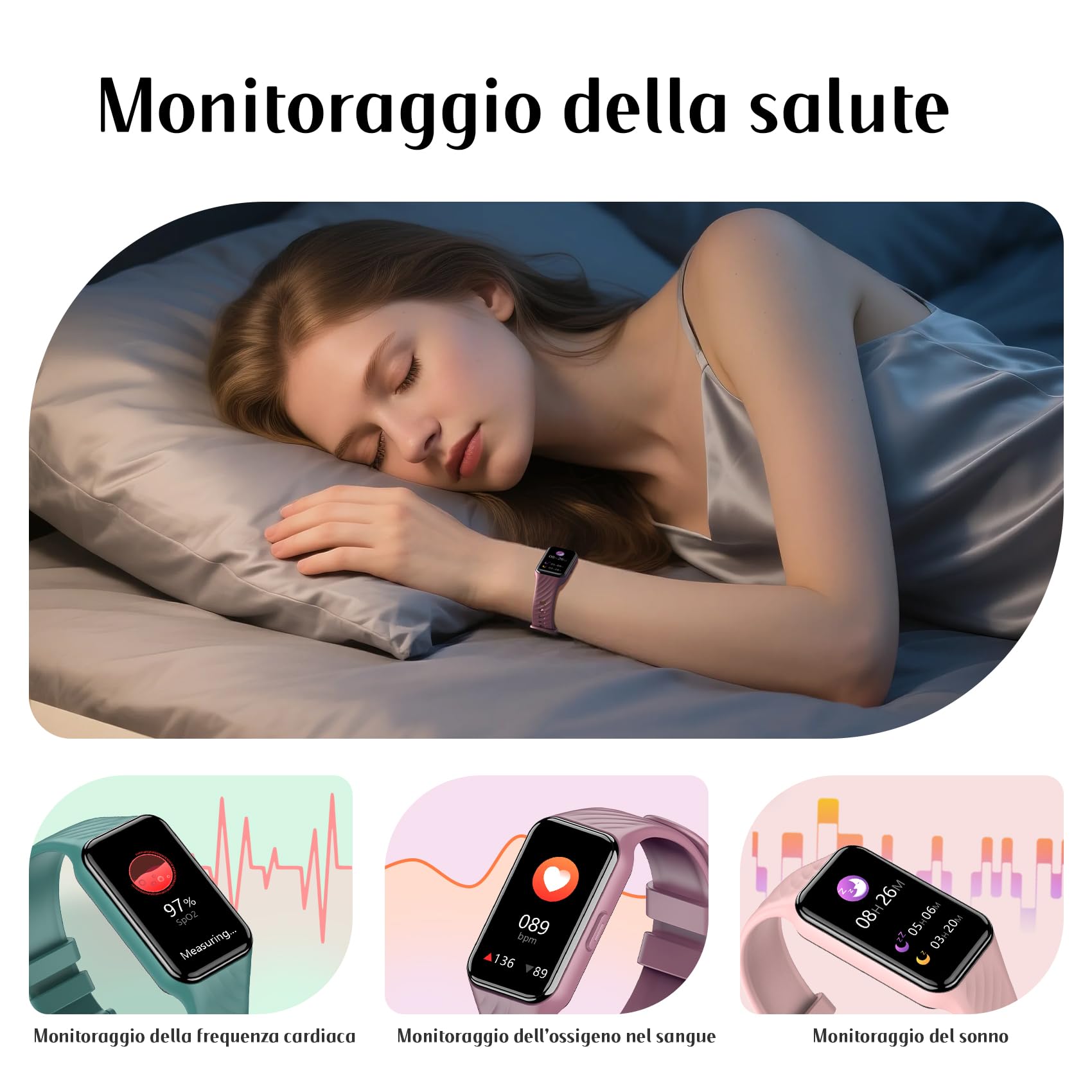 Baolubao Smartwatch, 1,47" Smartwatch Uomo Donna, Orologio Intelligente Uomo, SpO2/Sonno/Contapassi/Design Sottile, Activity Tracker Android iOS, Smart Watch Impermeabile IP68 (2 Cinturini)