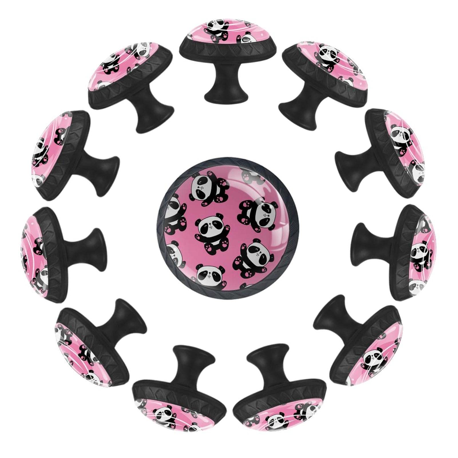 Boutons de tiroir panda rose pour remplacer poignée de meuble cassée
