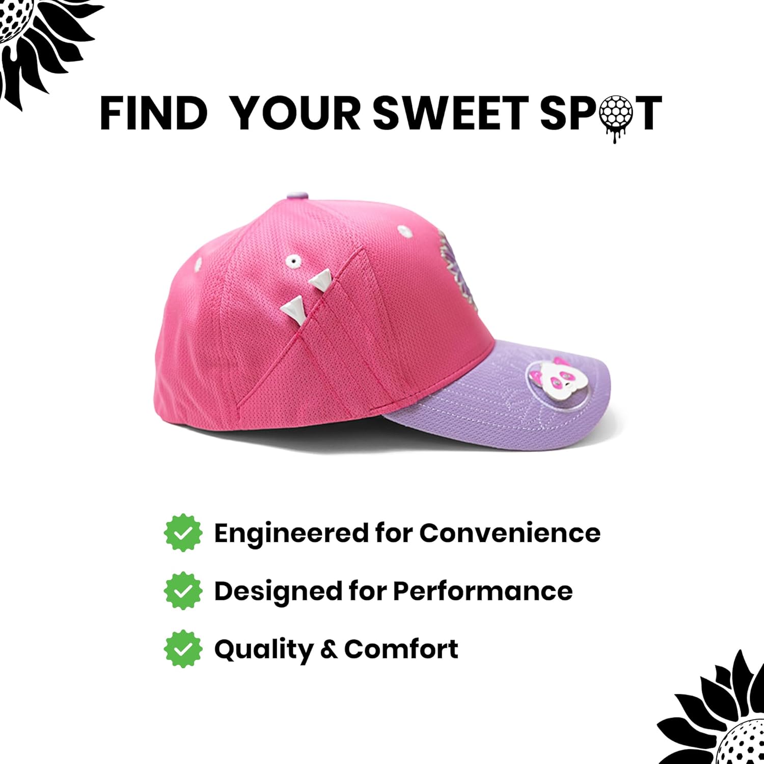 Classic Golf Hats - Tee Holder & Magnetic Ball Marker - Sweat-Stain Resistant - 100% Custom Made - Image 4