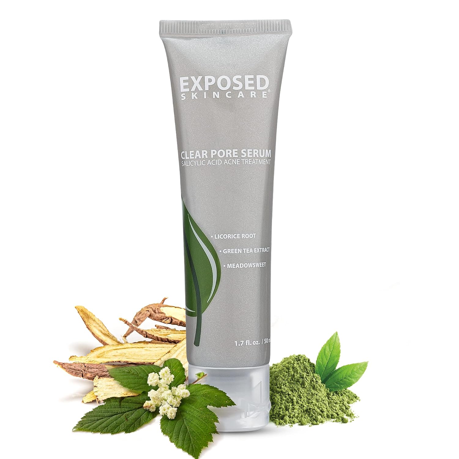 Exposed Skin Care Clear Pore Serum - Pore Minimizer for Face with 1% Salicylic Acid, Green Tea, Licorice Root - Fast-Acting Acne Skin Care Treatment - Tighten, Shrink Pores for Clear Skin