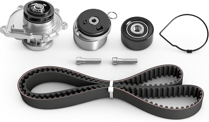 Engine Timing Belt Kit w/Water Pump for Chevy Cruze Sonic 1.8 12-14 | for Chevrolet Aveo Aveo5 1.6L 2009-2011, Fit for Pontiac G3 1.6L 2009-2010, #TCKWP338 24422964 25195119