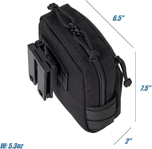 Miniatura 7 de Dotacty Bolsas tácticas EDC de utilidad vertical MOLLE bolsa de trabajo para cinturón de seguridad, organizador de herramientas para teléfono,