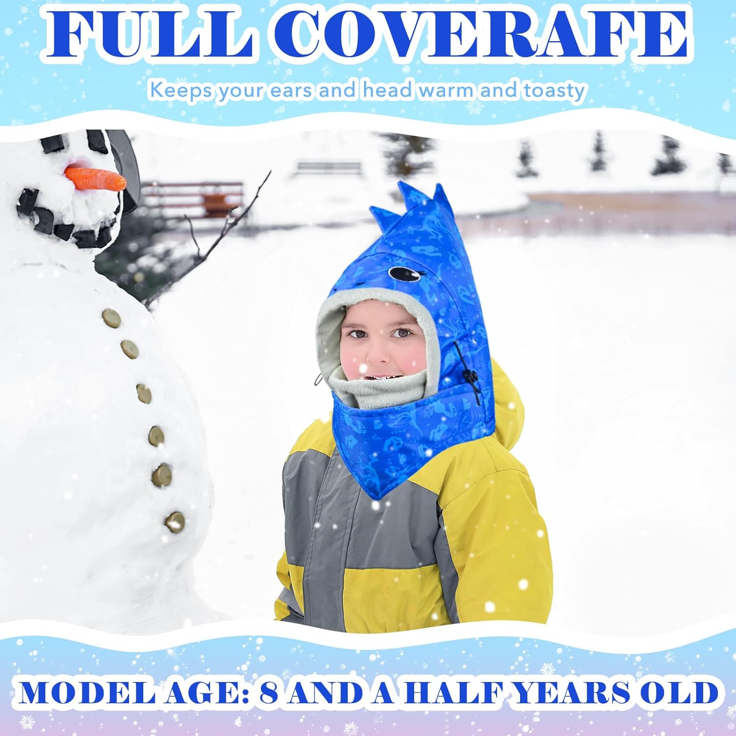 Kids Winter Windproof Hat, Unisex Children Heavyweight Balaclava for Kids, Ski Mask with Thick Warm Fleece Face Cover - Image 5