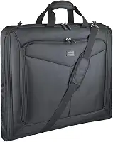 Bolsa de mão dobrável para 3 ternos, bolsa de terno de 111 cm para viagens e viagens de negócios com alça de ombro, Preto, Medium, Viagem, embutido