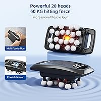 Vista 8 de cotsoco 20-Head Massage Gun Set, Deep Tissue Percussion Massager with 9 Modes and 9 Intensities, Quiet Handheld Muscle Massager for Back, Shoulders