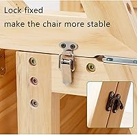 Vista 5 de Escalera plegable de madera maciza para biblioteca, escaleras, taburete plegable de 4 escalones, escaleras de doble propósito, soporte de exhibición