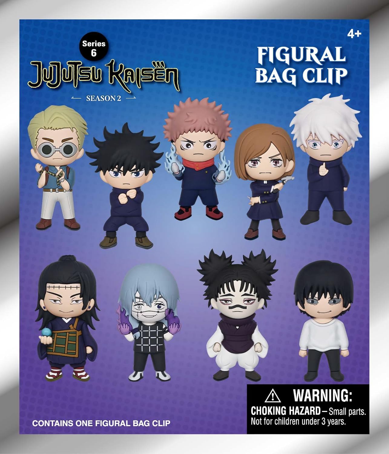 Jujutsu Kaisen Series 6 – 5" Collectible Bag Clip – Blind Bag (ONE Random Figure) – Anime Character Keychain/Backpack Accessory | Official Licensed Merchandise
