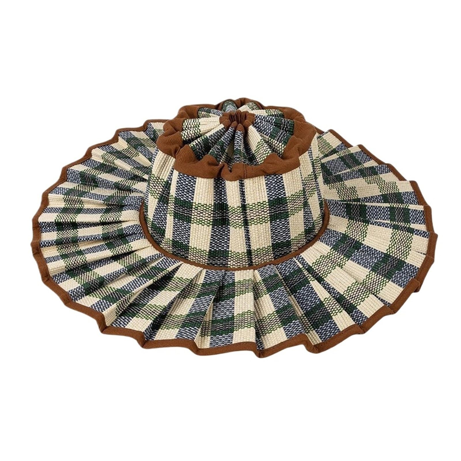 Chapeau de soleil plissé réversible - Large bord pliable - Chapeau de plage d'extérieur avec protection UV pour voyage
