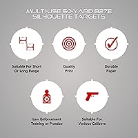 Vista 3 de Práctica oficial IDPA blancos de tiro de papel, objetivo de torso de competencia, blanco de tiro de silueta IDPA, objetivos de campo de tiro