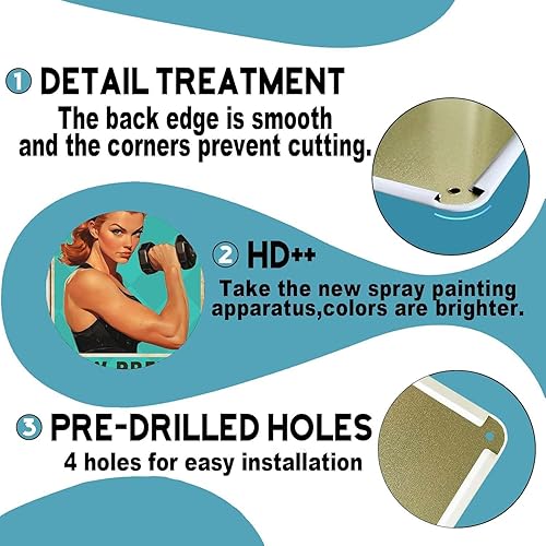 Miniatura 2 de Metal Sign Funny Tin Sign Cats Music Is What Feelings Sound Like Signs Retro for Home Yard Bedroom Kitchen Garden Outdoor Decor 12x16 Inch