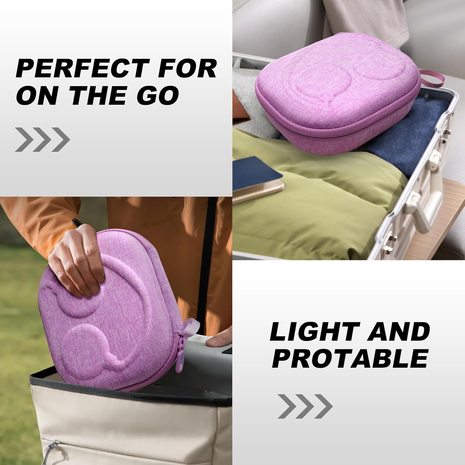 Hard Case Compatible with Skullcandy Crusher/ANC 2/540 Active, Crusher Evo, Hesh ANC, Hesh Evo, Riff 2, Riff Over-Ear Bluetooth Wireless Headphones Purple Case by DR·AMIU - Image 7