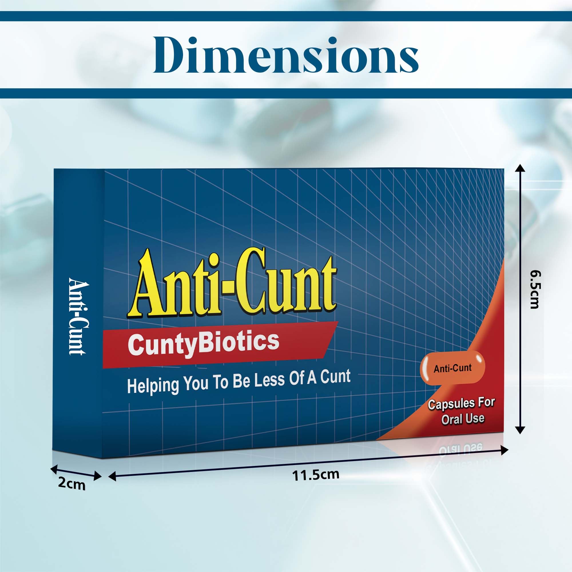 Gag Gifts for Men Funny Gifts Prank Pill Box White Elephant Christmas Yankee Swap Funny Prank Gift Birthday Gift for Dad Brother Friend Presents Empty Gift Box Fill with Candy (Anti-C*nt)
