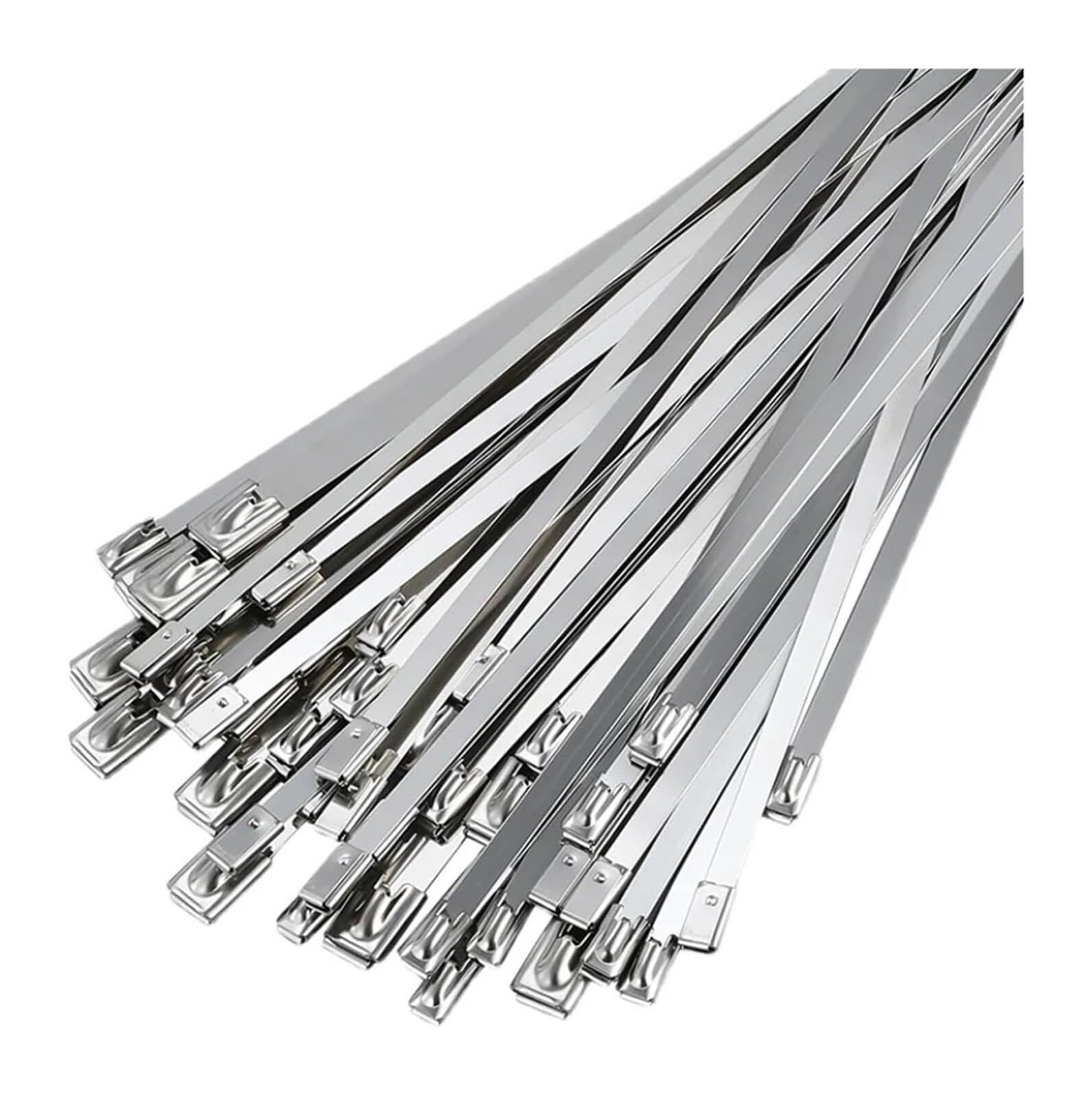 Udpoiuyt 200Pcs Locking Exhaust Wrap, 304 Stainless Steel Cable Ties, 4.6X(100-1000) Mm, 10-200 Pcs(,4.6X300mm)