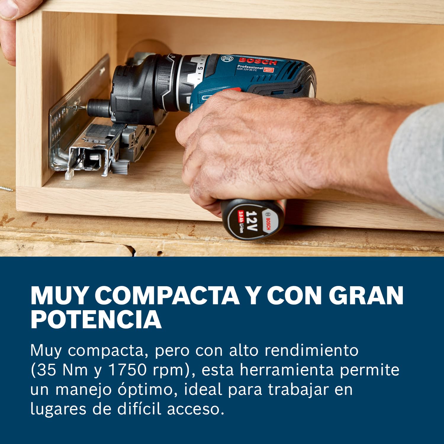 Bosch Professional 12V System atornillador a batería GSR 12V-35 FC - FlexiClick System (sin batería/cargador)