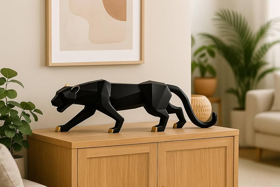 Frienemy Home Black Jaguar Showpiece for Home Decor, Black Panther