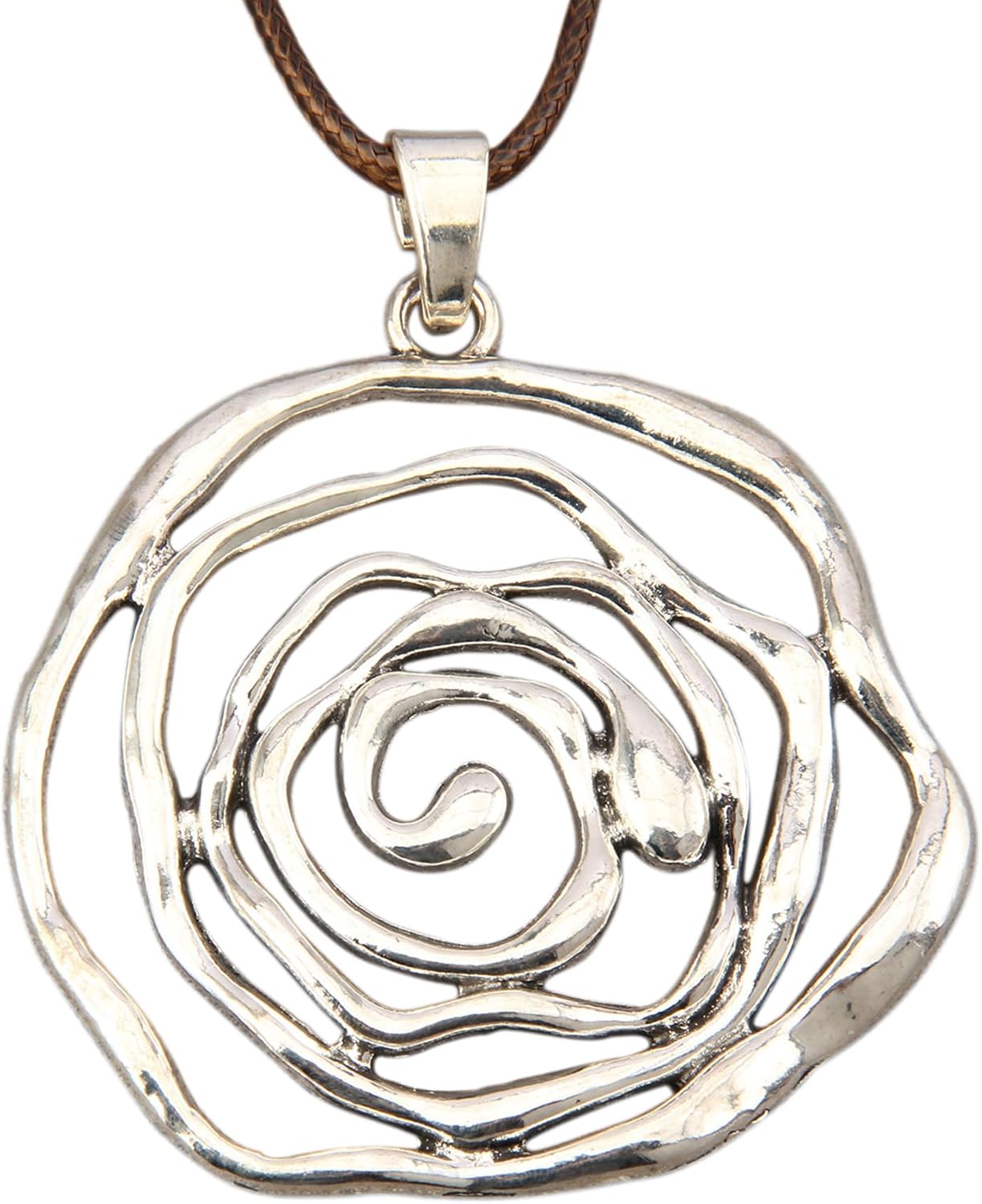 Leather Necklace for Women Long Boho Pendant Hippie Choker Necklace Bohemian Layered Leather Rope Wooden Jewelry Gifts