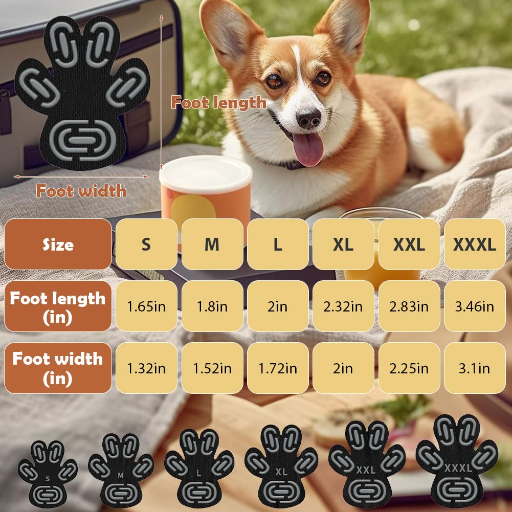 Lot de 28 protections de pattes pour chien, antidérapantes, autocollantes, en gel de silicone, protection contre les brûlures, chaussures antidérapantes pour chiens âgés et malades (L)