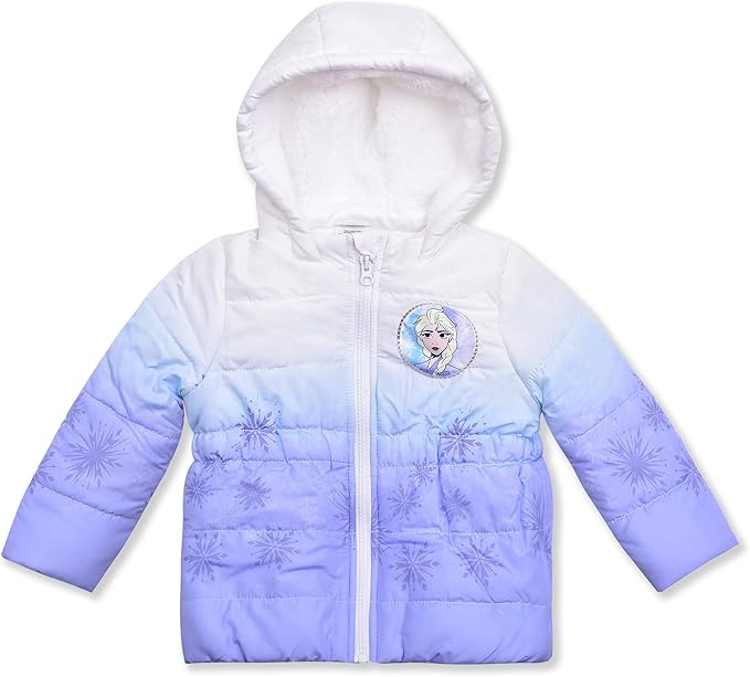 Disney Frozen Girls Hooded Windbreaker Jacket for Toddlers