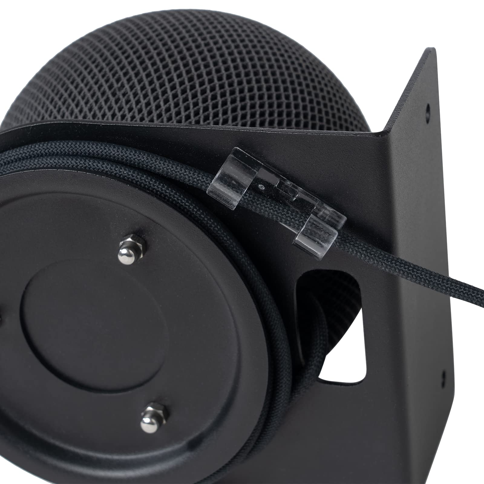 shinar Metall Universal Wandhalterung für echo Dot 4/echo Dot 5 Generation Homepod Mini Platzsparend,Halterung Zubehör für Dot 4/Dot 5 und Homepod Mini Ständer mit integriertem Kabelmanagement schwarz