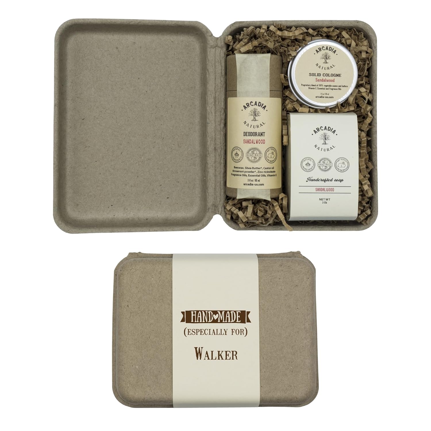 Unique personalized gift box for him, Cologne, Soap and deodorant, Holiday Stocking Stuffers