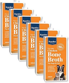 Pets Chicken Bone Broth - Free Range, 6x 500ml | 100% Real & Natural Liquid Bone Broth for Cats & Dogs | High in Collagen & Protein for Healthy Joints, Gut, Digestion, Skin & Sickness Recovery