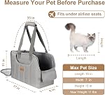 Porte-pourpres pour petits chiens Chats Lapins Jusqu'à 15lbs, Transporteurs d'écharpe légère avec bande transversale, porte-bagage souple côté chiot portable pour Vet, Hiking, Travel, Airline Approuvé