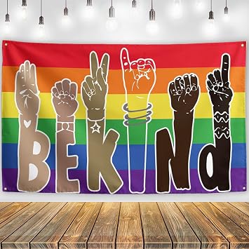 Pride Decorations Happy Pride Backdrop Gay Pride Banner LGBT Pride Day Pride Month Rainbow Be Kind Decor Pride Decorations for Home