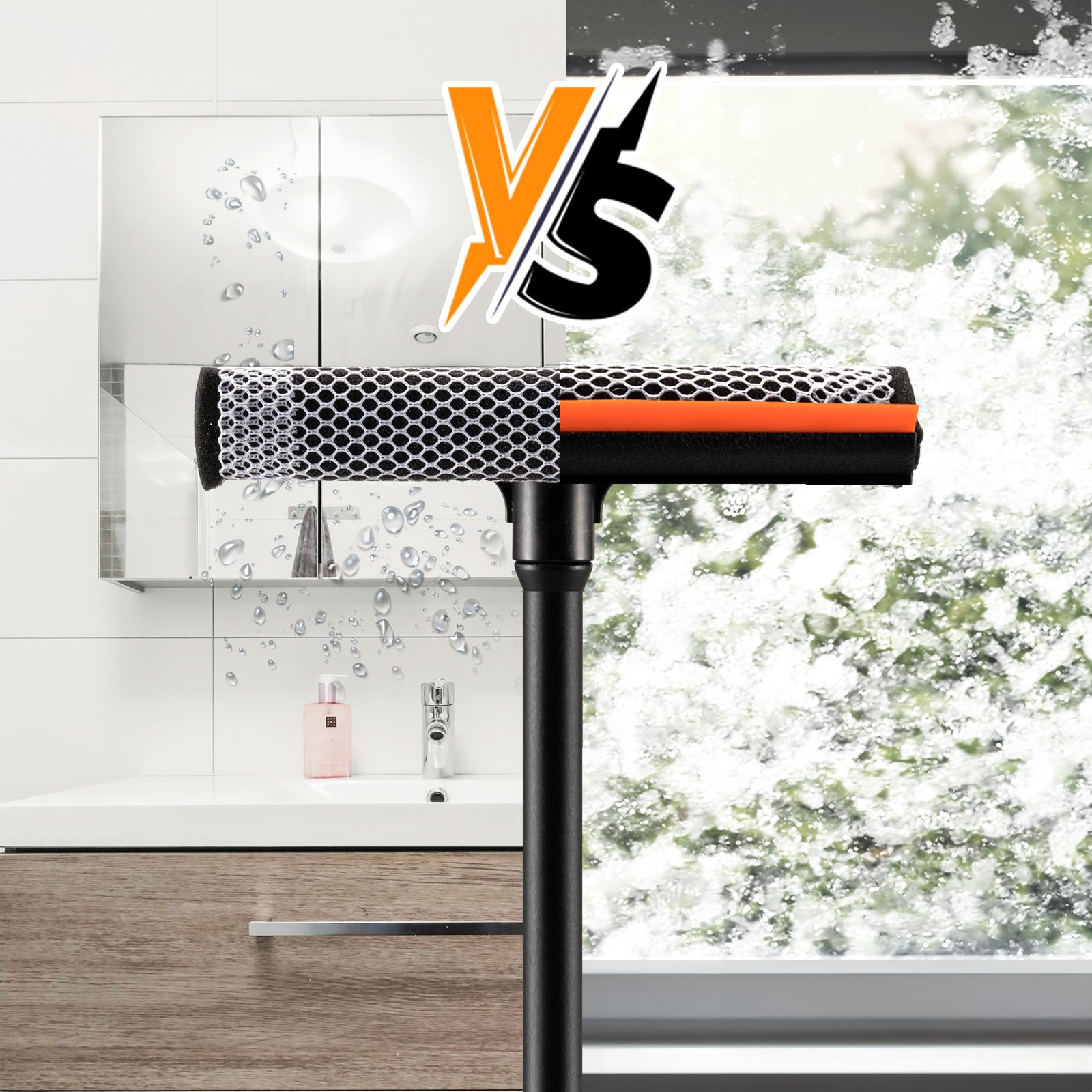 2-in-1 Window Squeegee - Car & Home Cleaning -4