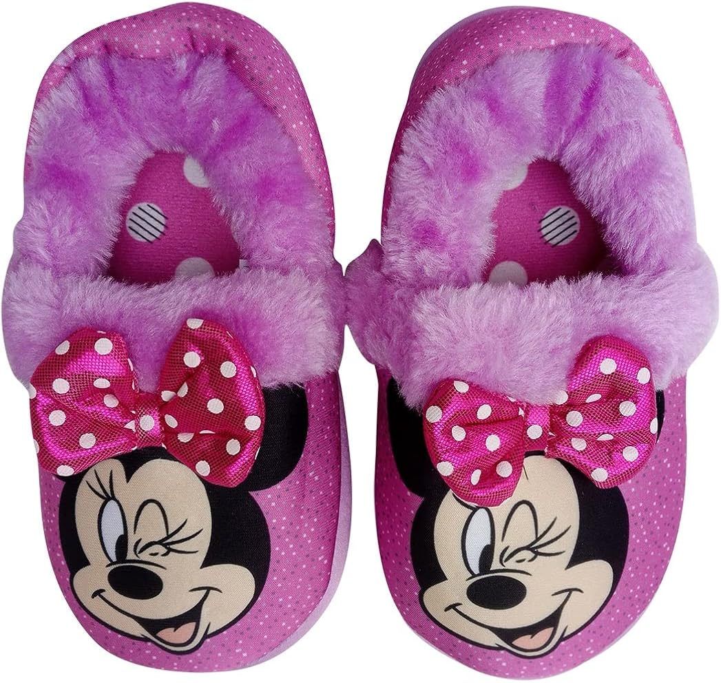 Disney Pantuflas mullidas de felpa 3D de Minnie Mouse para niña